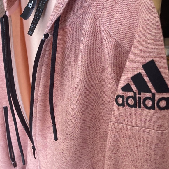 Pink Adidas Zip Up Hoodie - Picture 4 of 4